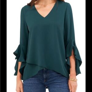 Vince Camuto Flutter Sleeve Blouse